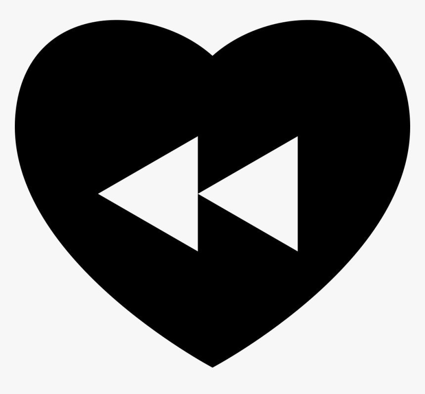 Heart Rewind Back Button - Ville De Saint Etienne, HD Png Download