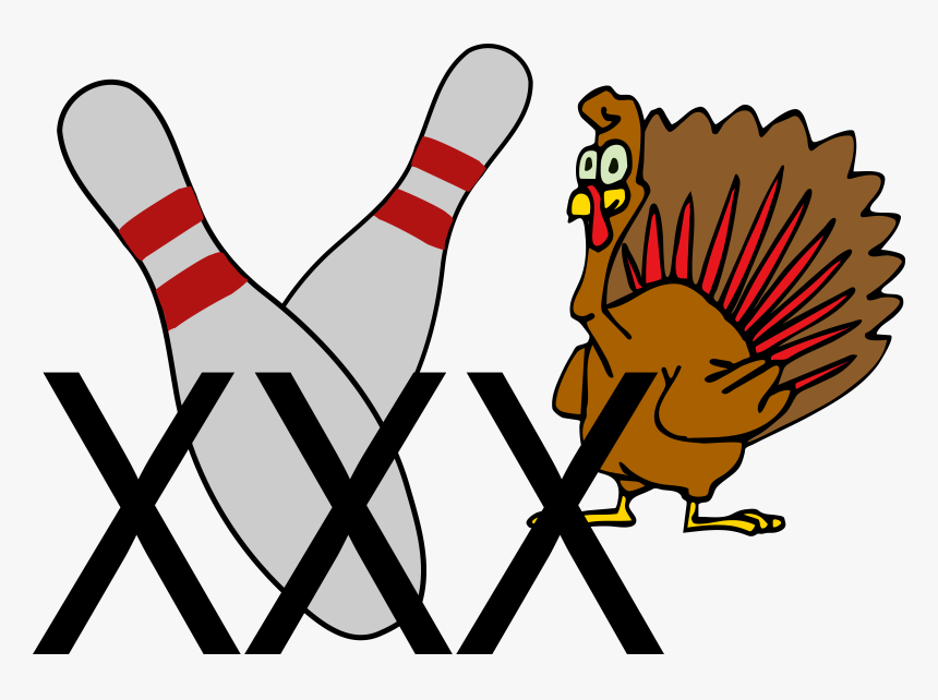 Bowling Turkey Clip Arts - Bowling Turkey Strike, HD Png Download