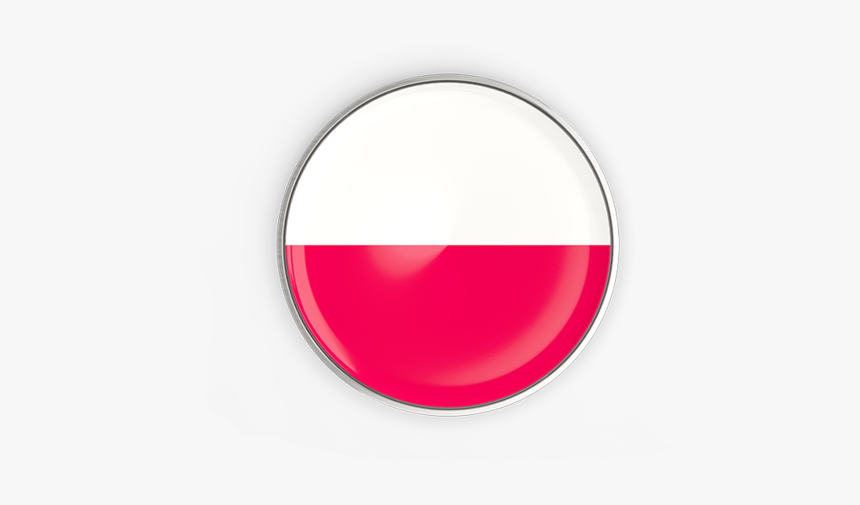 Round Button With Metal Frame - Circle, HD Png Download