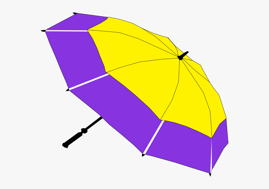 Yellow And Purple Umbrella, HD Png Download