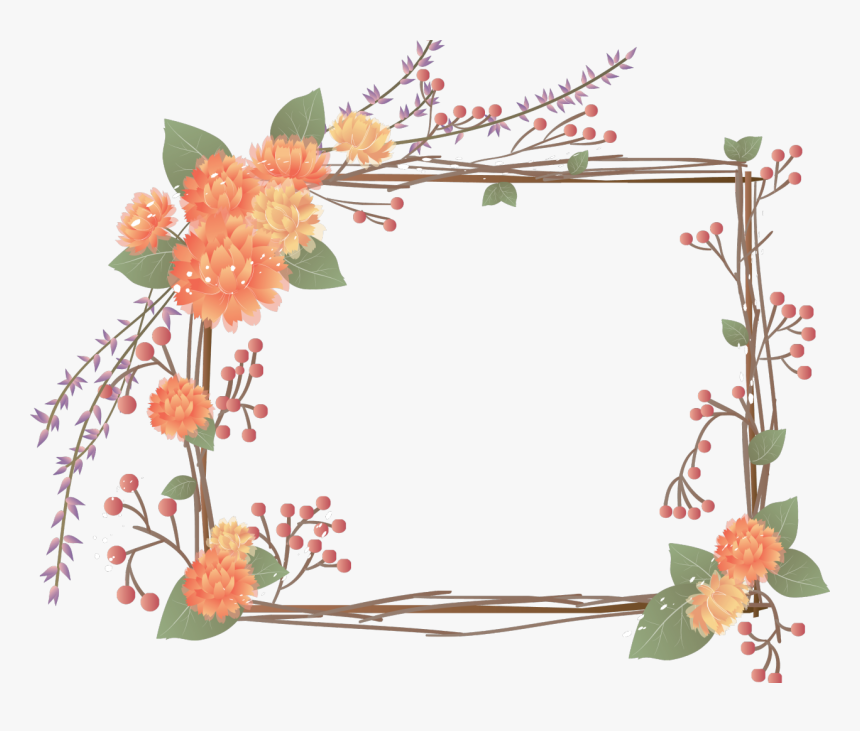 Frame Pattern Flower Png, Transparent Png