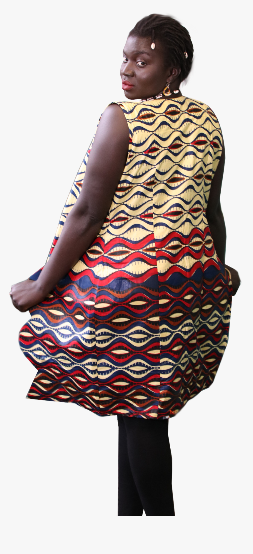 Zig & Zags African Print Jacket Vest - Day Dress, HD Png Download