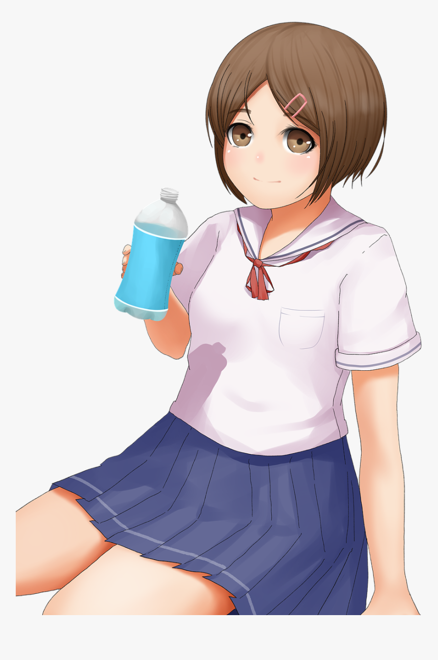 Moe Kawaii Cute Free Picture - Kawaii Anime School Girls, HD Png Download