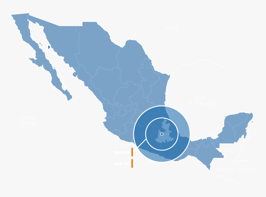 Mexico Map Vector, HD Png Download
