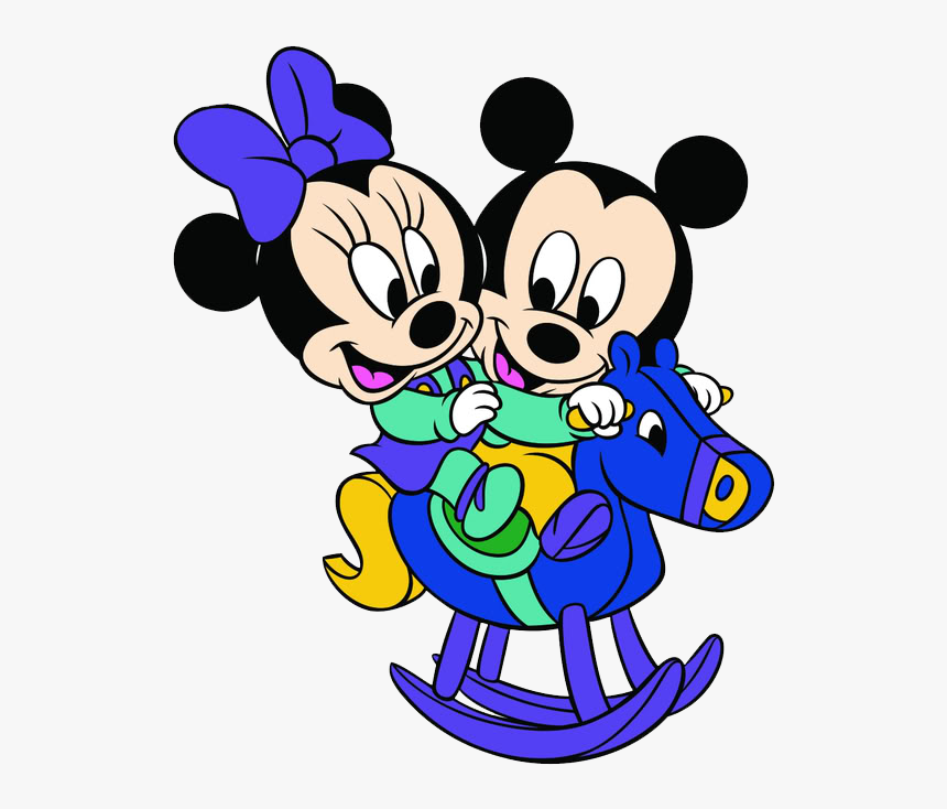 Baby Mickey & Minnie Rocking Horse - Baby Love Mickey And Minnie Mouse, HD Png Download