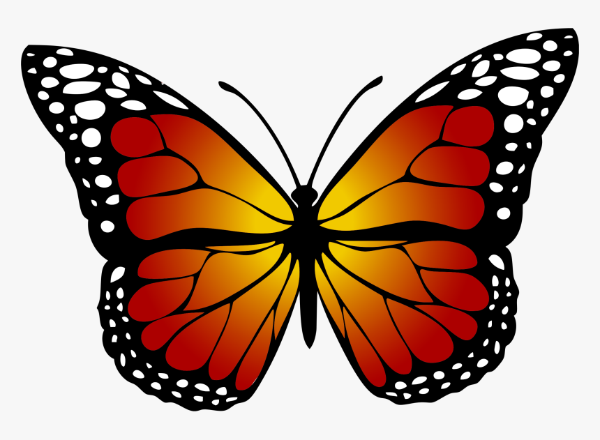 Butterfly Monarch Abstract Free Picture - Monarch Butterfly Clipart, HD Png Download