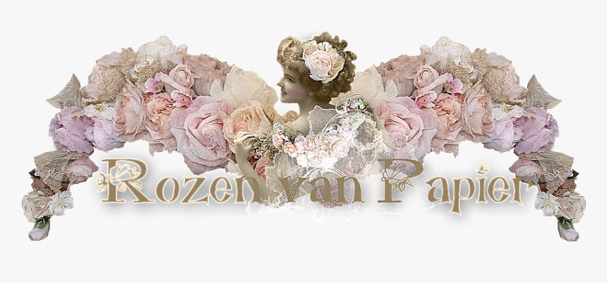 Vintage Paper Roses - Garden Roses, HD Png Download