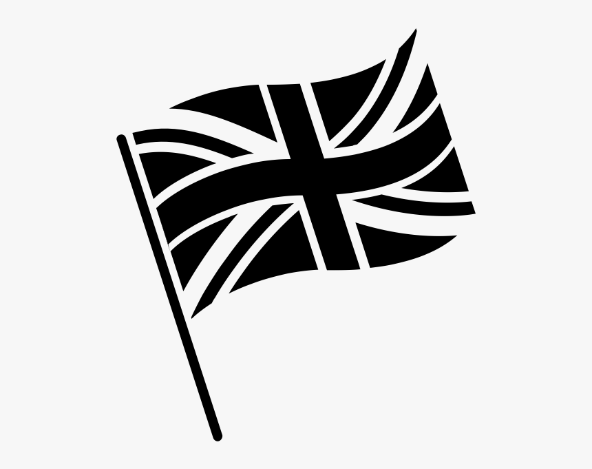 Uk Flag Icon Black And White , Png Download - British Flag Black And White, Transparent Png