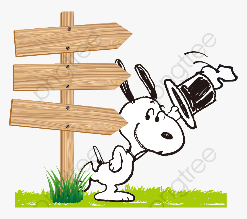 Cartoon Dog Wooden Signs - Cartoon, HD Png Download