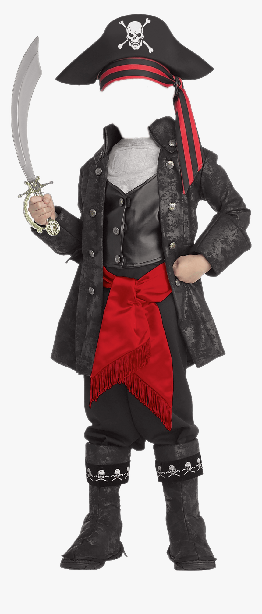 Costume Pirate - תחפושת קפטן בלאק, HD Png Download