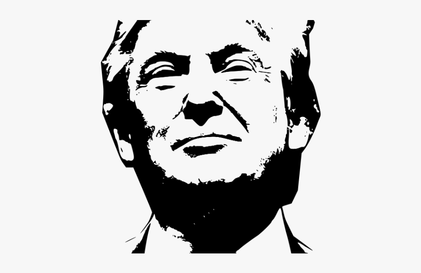 Trump Prepares - Trump Black And White Png, Transparent Png