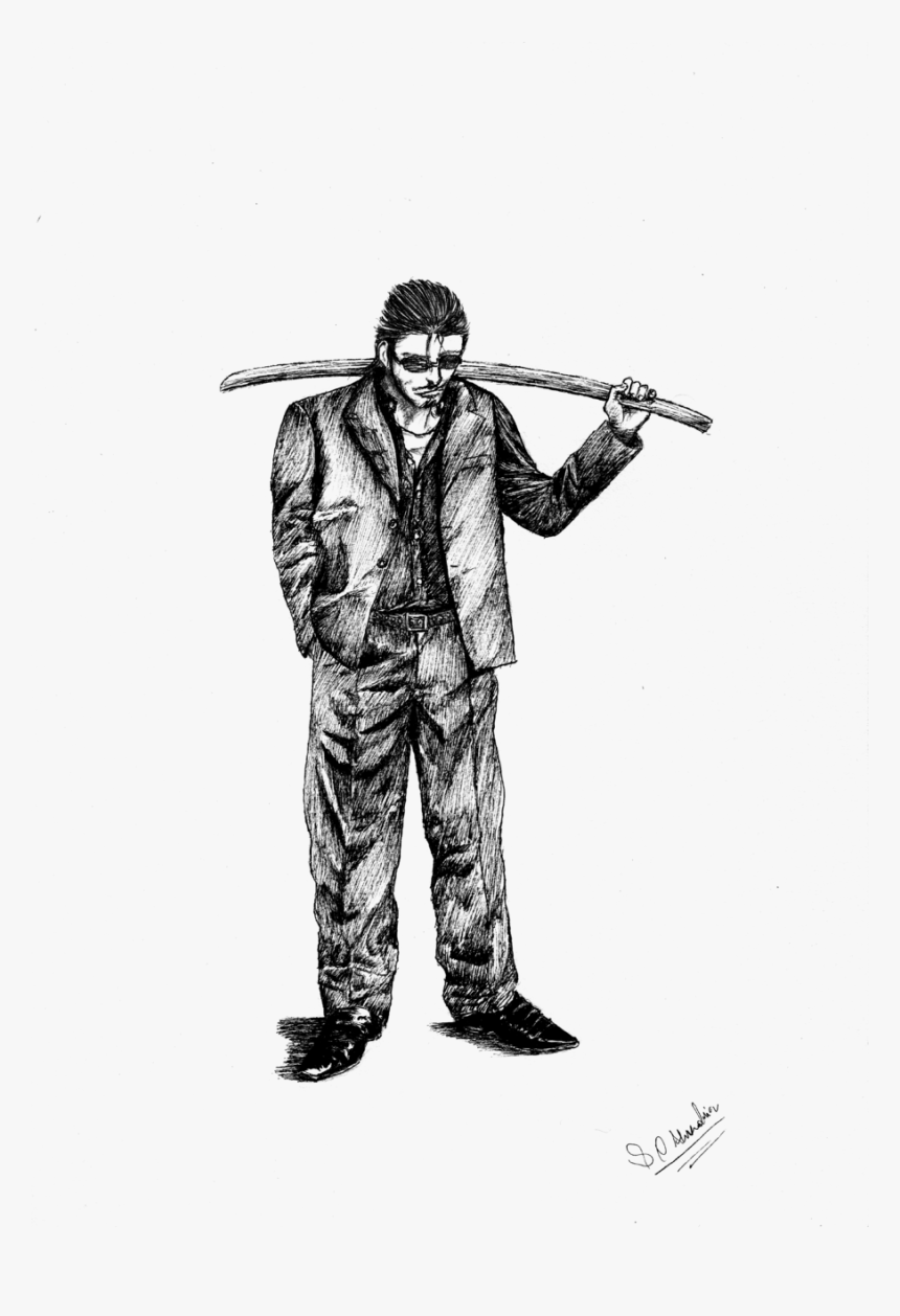 Yakuza - Sketch, HD Png Download