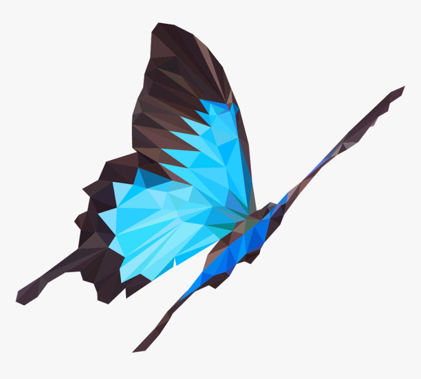 Butterfly 0 Origami Animation Studio - Butterfly Low Poly, HD Png Download