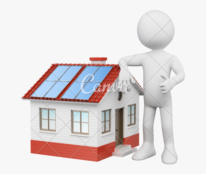 House With Solar Panels - Royalty-free, HD Png Download