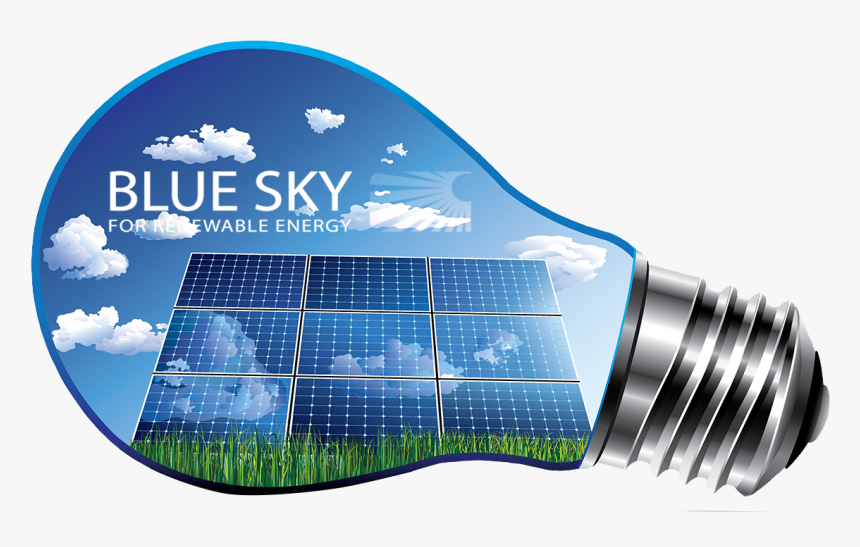 Transparent Blue Sky Png - Solar Panel In Bulb, Png Download