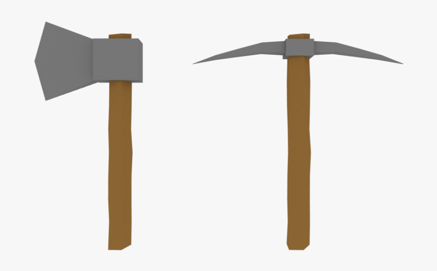 Low Poly Axe & Pickaxe 3d Model - Framing Hammer, HD Png Download