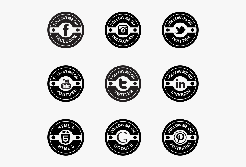 Retro Social Badges - Retro Icon Free, HD Png Download