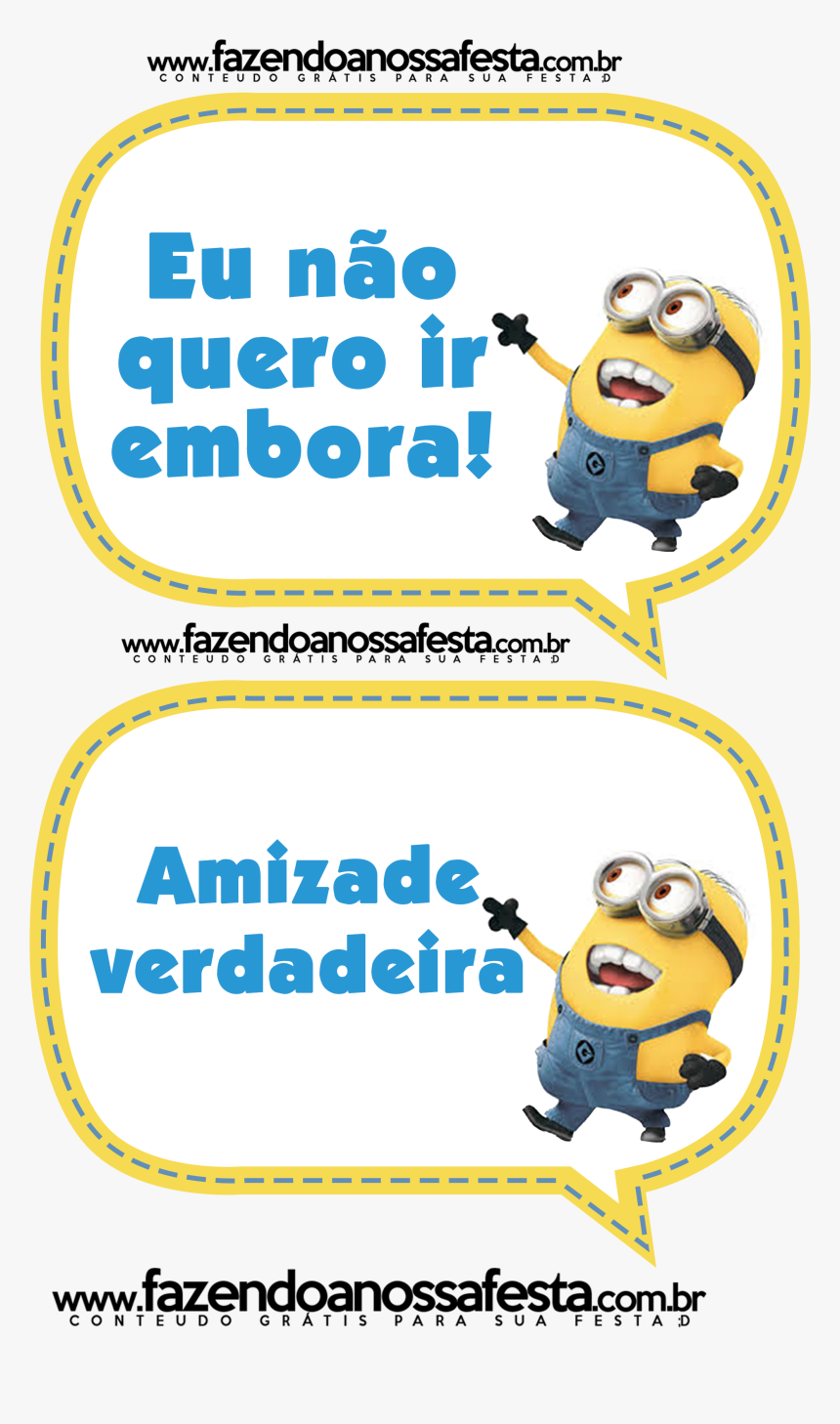 Plaquinhas Divertidas Dos Minions - Plaquinhas De Aniversario Minions, HD Png Download