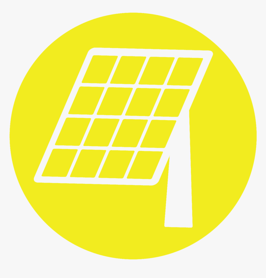 Solar Panel Icon On Yellow Background - Circle, HD Png Download