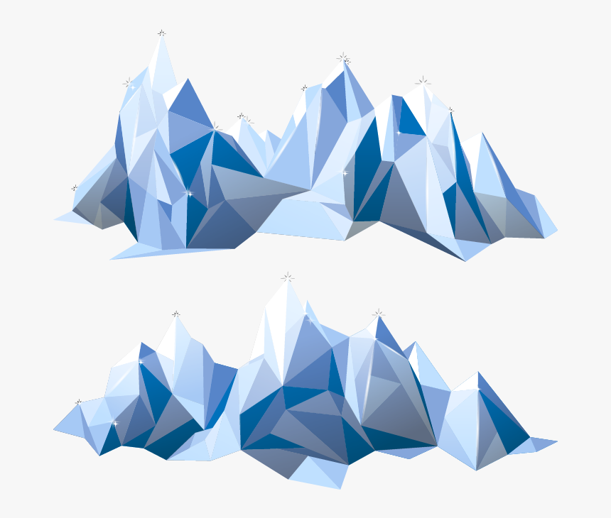 Low Poly D Computer - Polygonal Mountain, HD Png Download