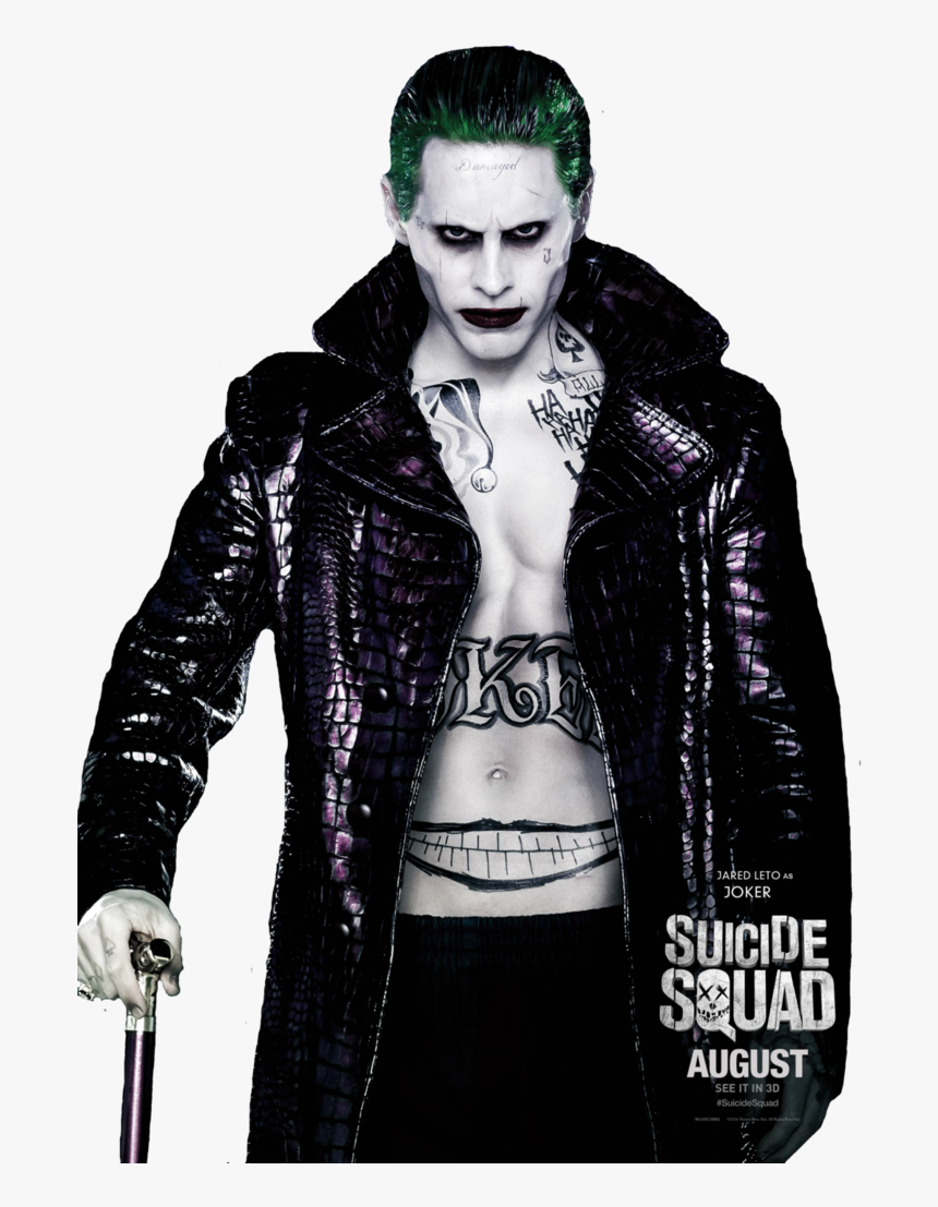 Joker Suicidé Squad Png - Movie Jared Leto Joker, Transparent Png