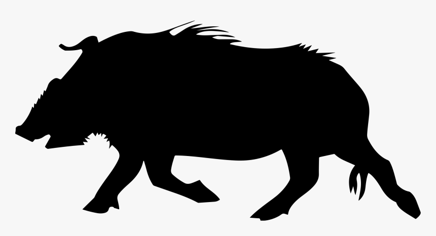 Wild Boar Silhouette Clip Art - Wild Boar Silhouette Png, Transparent Png