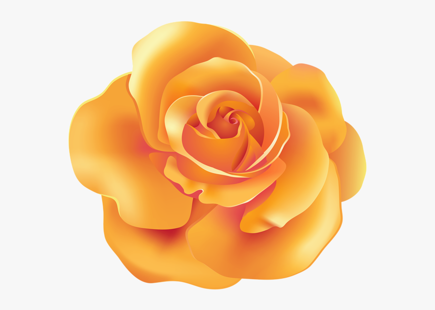 Orange Flower Art Clip, HD Png Download