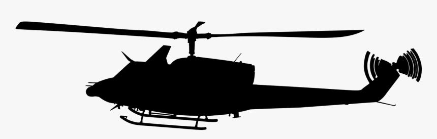 Military Helicopter Bell Uh-1 Iroquois Bell 204/205 - Black Hawk Helicopter Png, Transparent Png