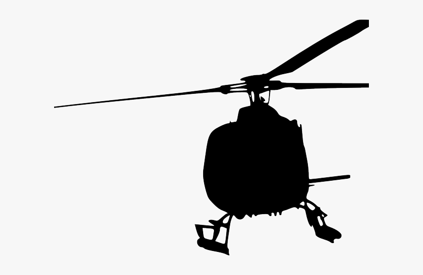 Transparent Helicopter Clipart - Transparent Helicopter Silhouette, HD Png Download