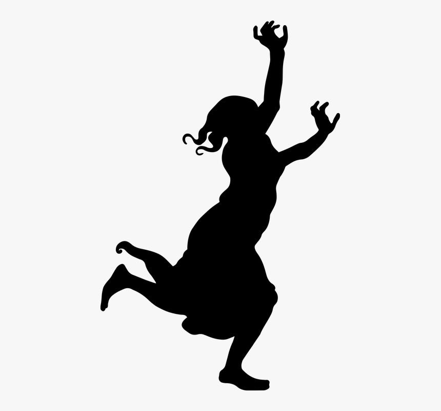 Silueta, Negro, Forma, Sombra, Vintage, Personas - Silhouette People Scared, HD Png Download