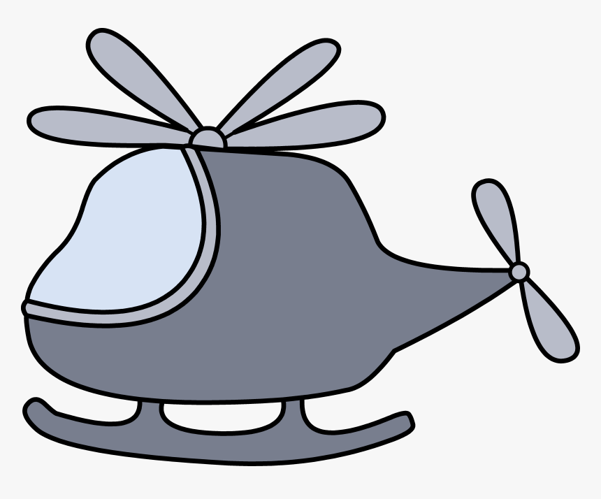 Little Gray Helicopter Clipart - Clip Art Toy Helicopter, HD Png Download