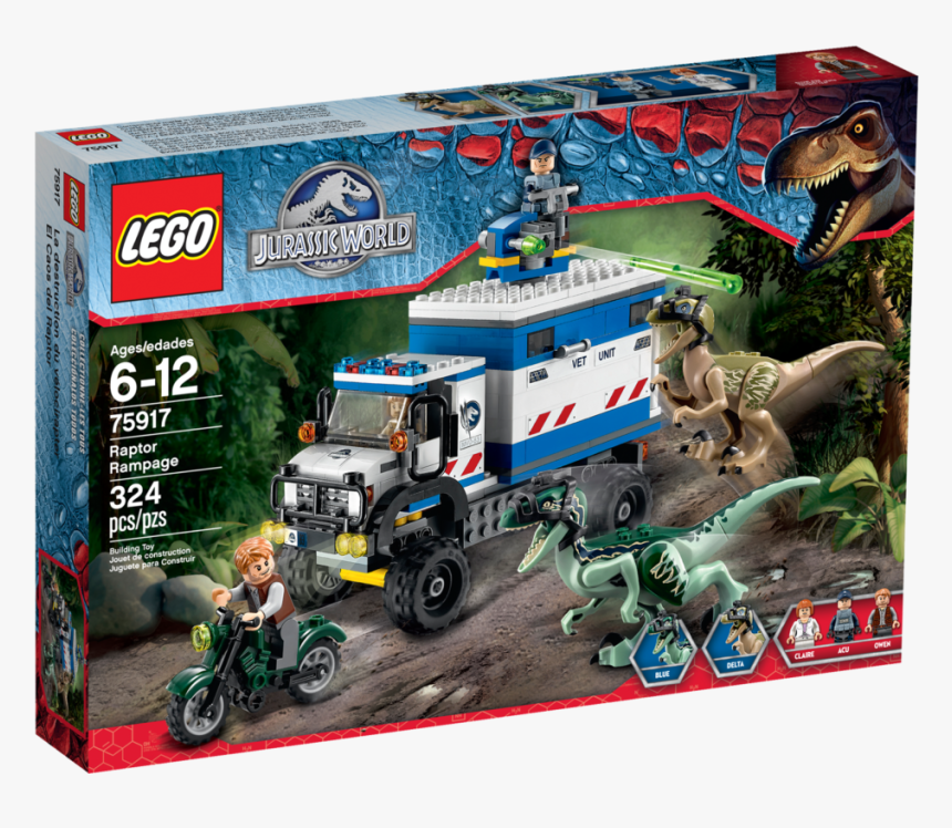 Lego 75917 Raptor Rampage - Lego Jurassic World Raptor, HD Png Download