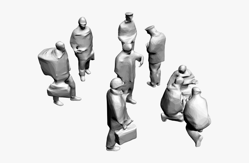 Low Poly People 02 3ds Max Model - Low Poly People Png, Transparent Png
