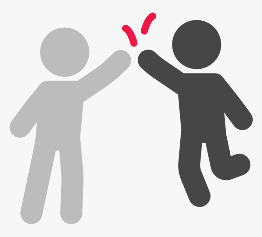 Silhouette High Five Clipart, HD Png Download