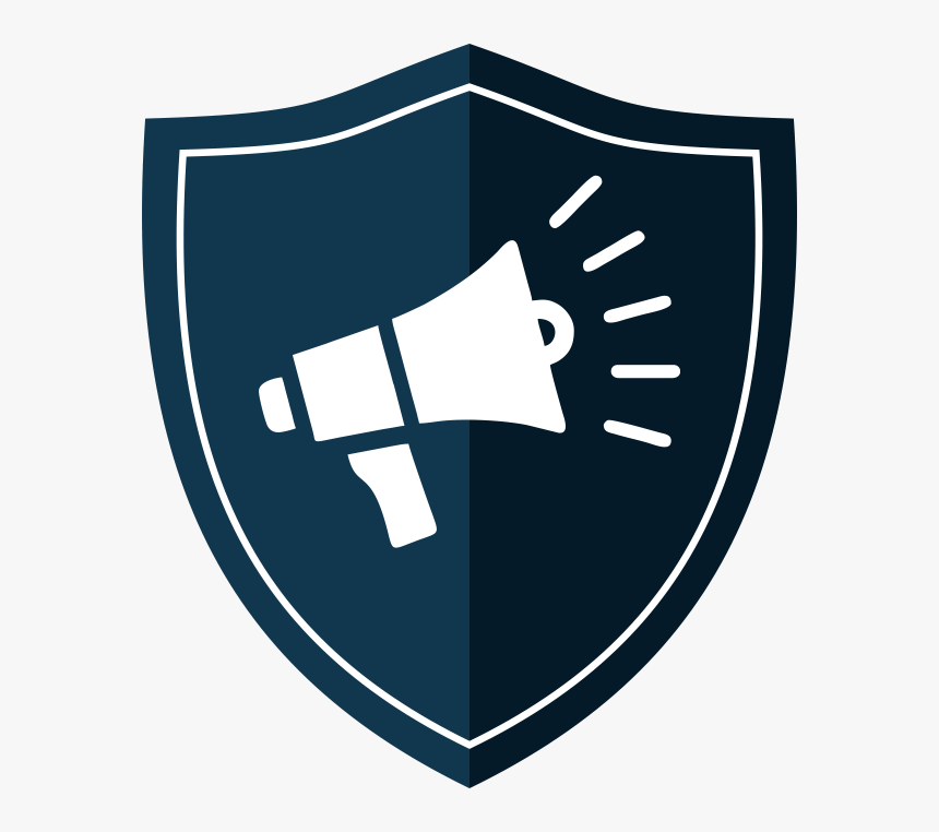 Icon Of A Shield With A Megaphone On It - Marketing, HD Png Download