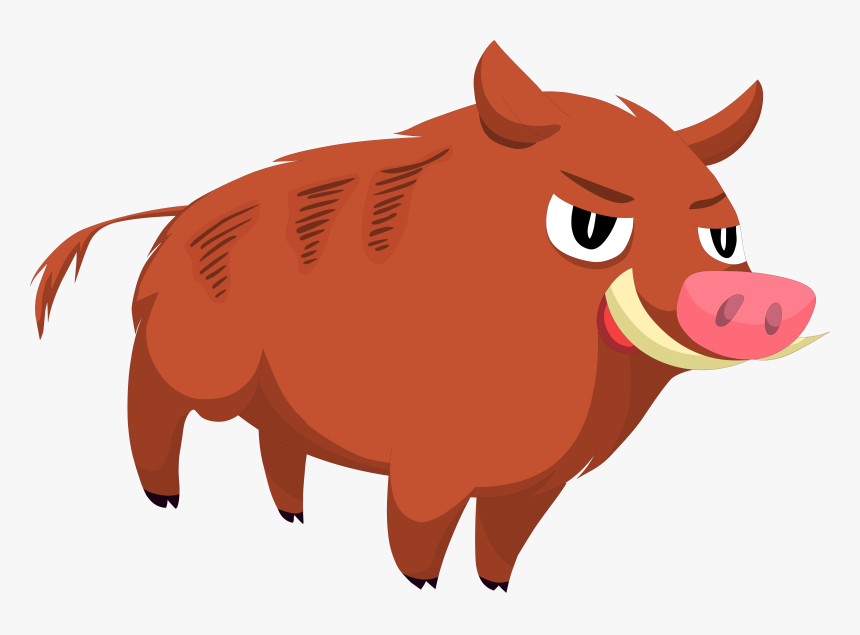 Domestic Pig Clip Art - Jabalí Vector, HD Png Download