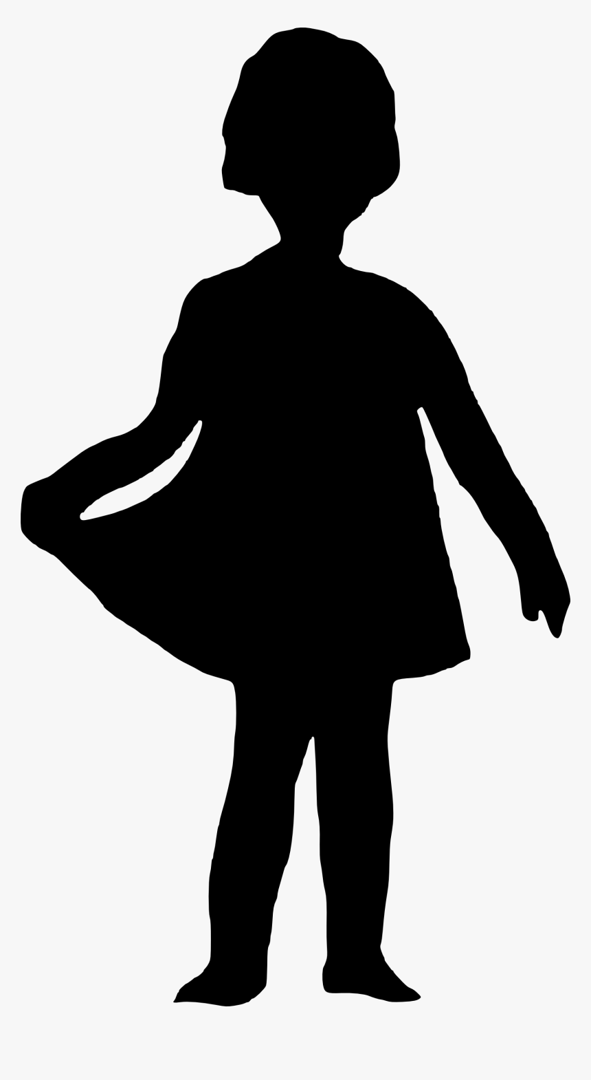 Little Girl Silhouette Png Clipart , Png Download - Little Girl Silhouette Png Free, Transparent Png