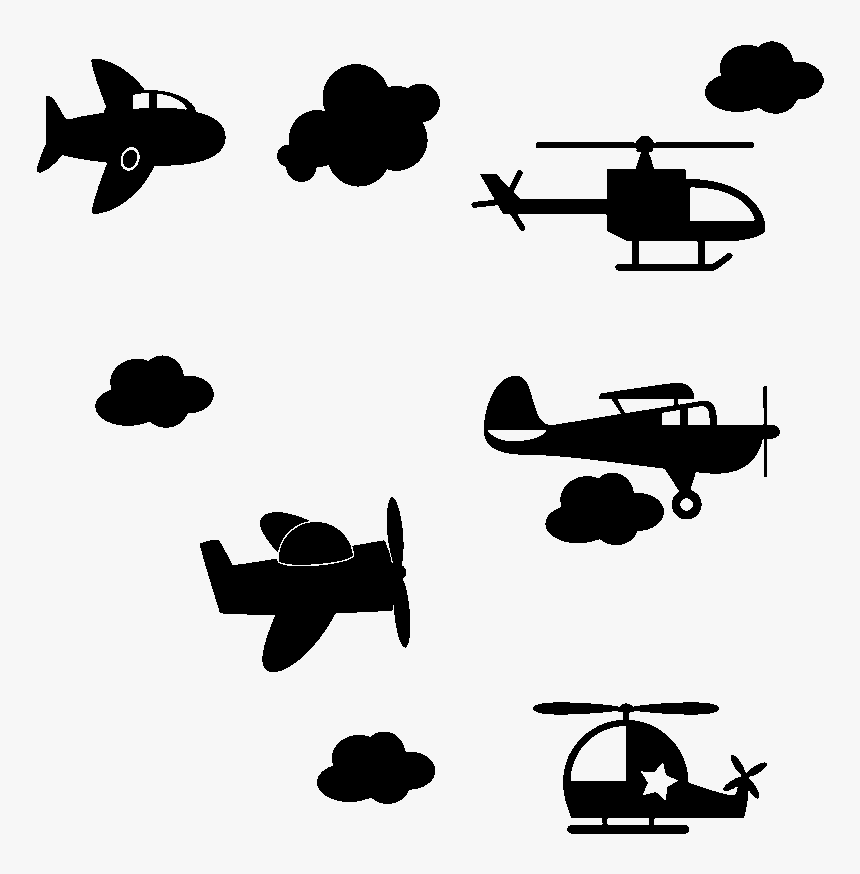 Sticker Avions Et Helicopteres Du Ciel Ambiance Sticker, HD Png Download