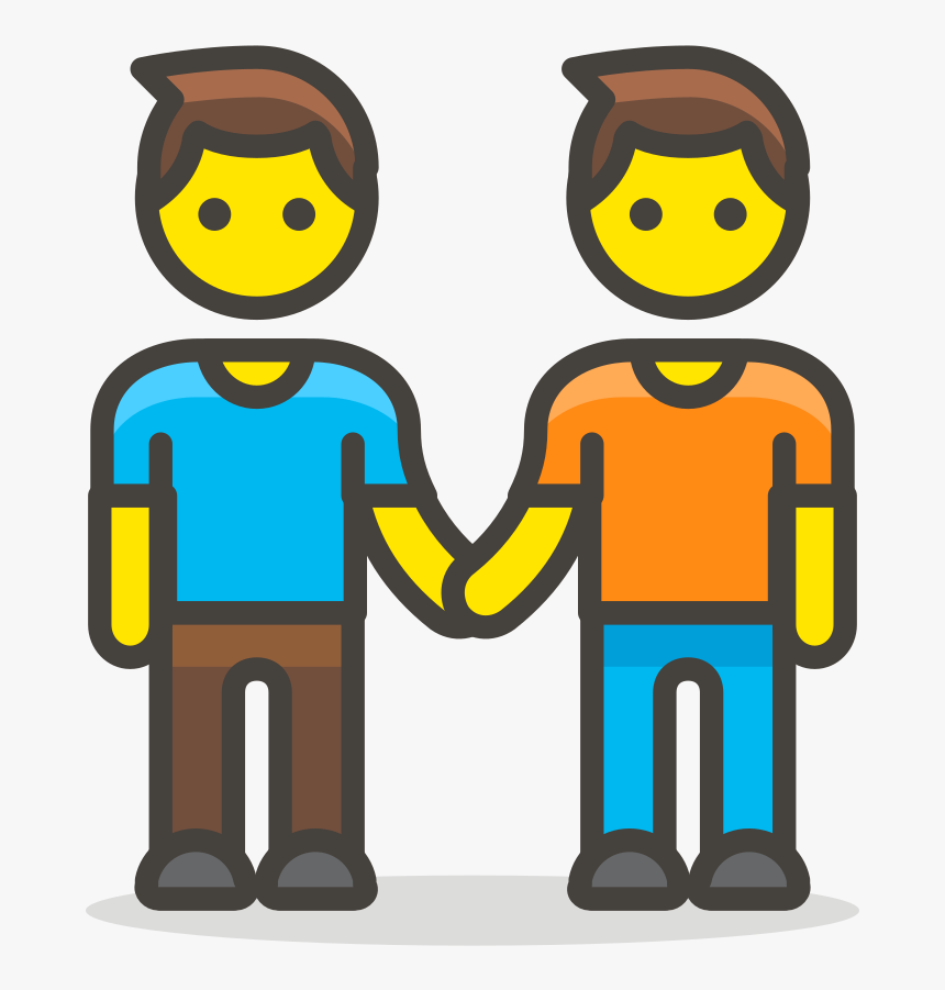 281 Two Men Holding Hands - Two Men Holding Hands Emoji, HD Png Download