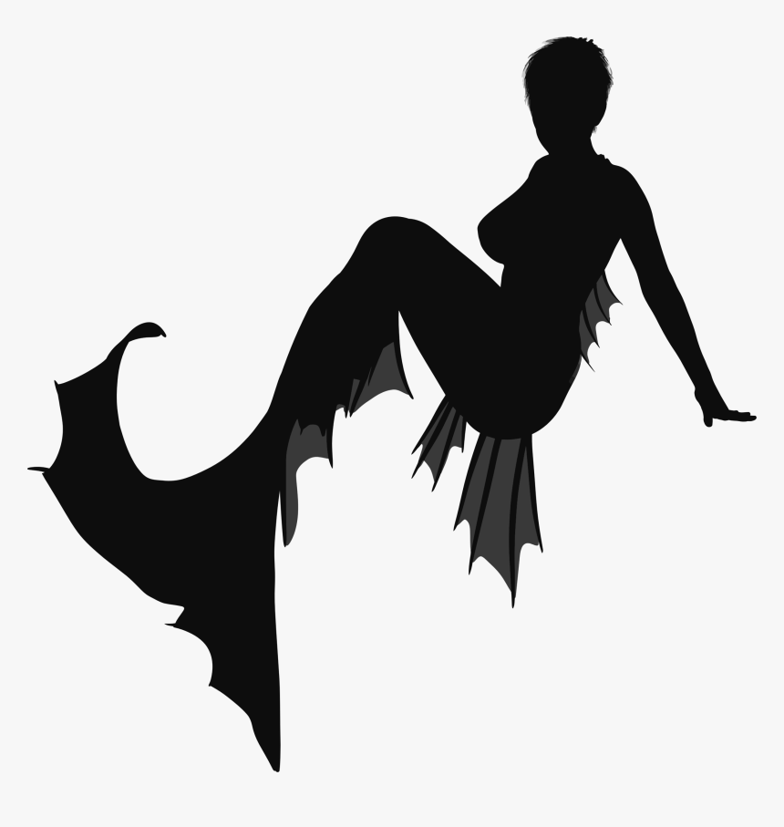 Mermaid Transparent Icons Png - Mermaid Silhouettes Transparent Background, Png Download