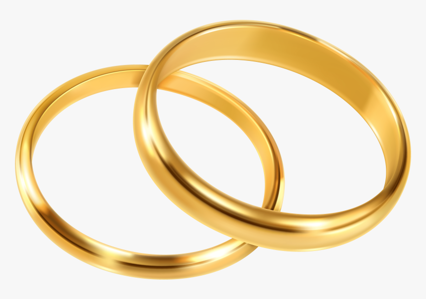 Gold Wedding Bands Clipart, HD Png Download