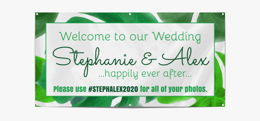 Green Wedding Banner Template Preview - Calligraphy, HD Png Download