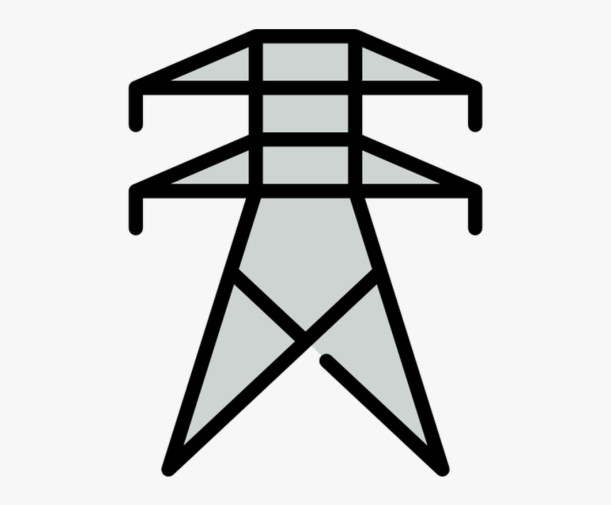 Electric Power Icons Transmission High Electricity - Drawing Picture Of Star, HD Png Download