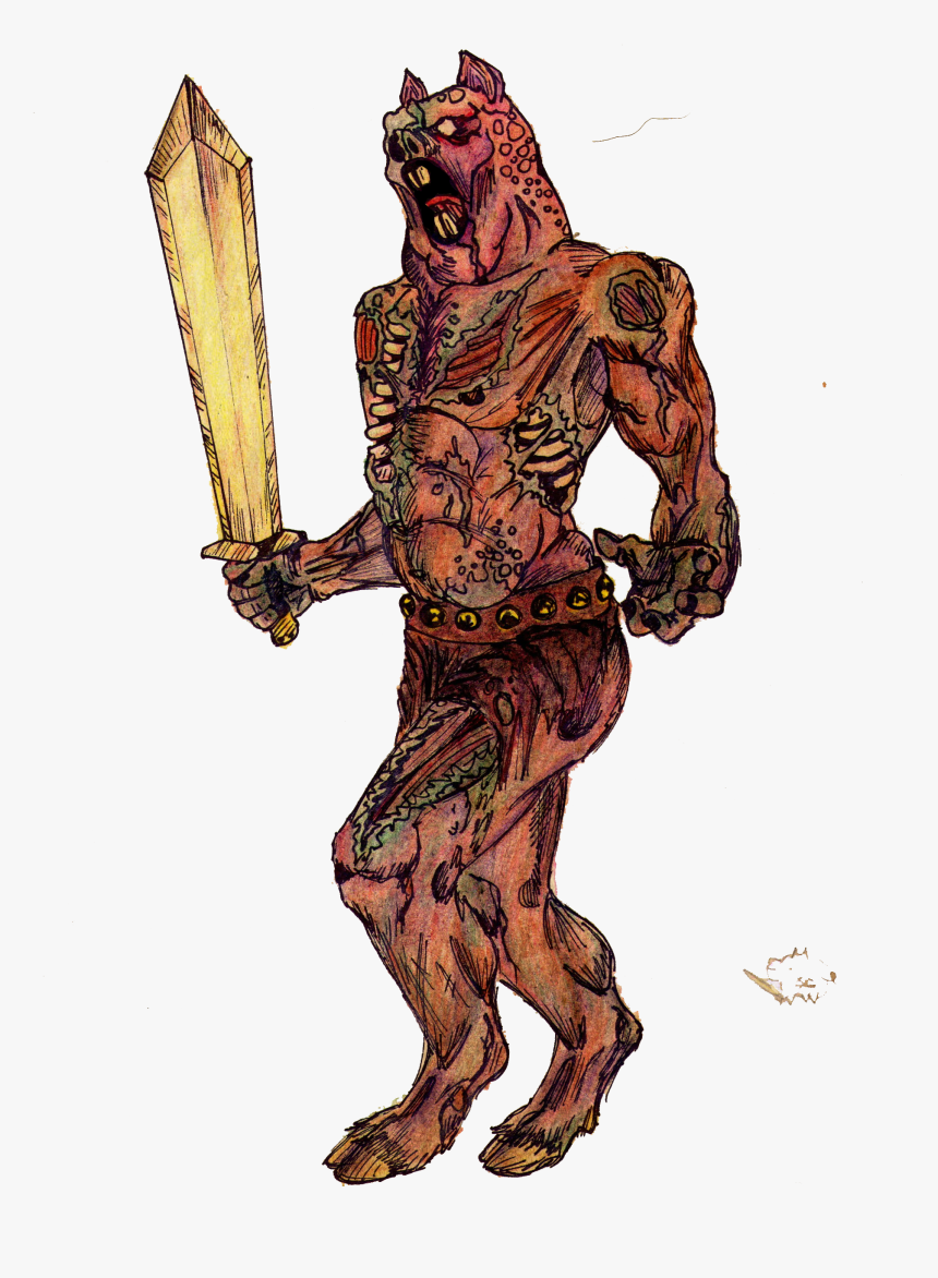 28 Collection Of Zombie Pigman Drawing, HD Png Download