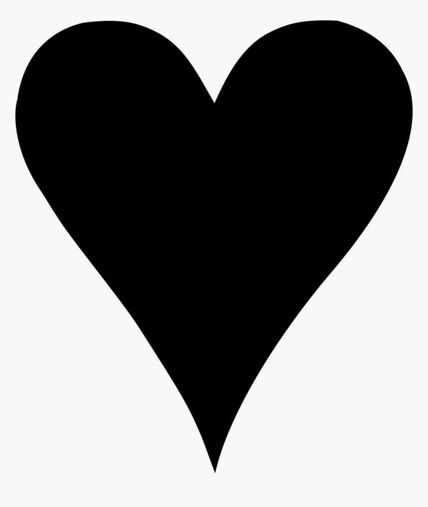 Heart Black Shape For Love, HD Png Download , Transparent Png Image ...