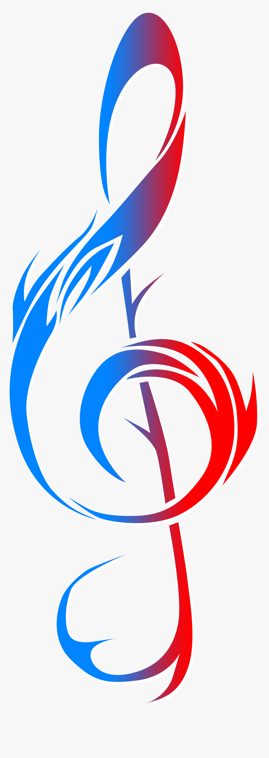 Treble Clef, Store Susan Ewing - Tribal Treble Clef Tattoo, HD Png Download