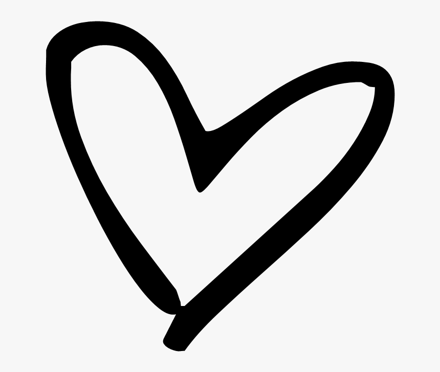 Drawing Heart Clip Art - Transparent Heart Png Black, Png Download