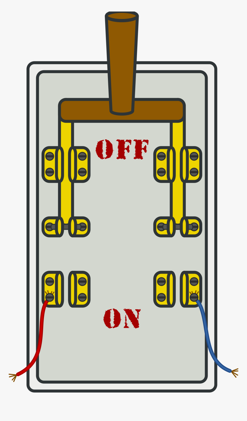 Knife Switch Off Clip Arts - Turn Off Electricity Clipart, HD Png Download