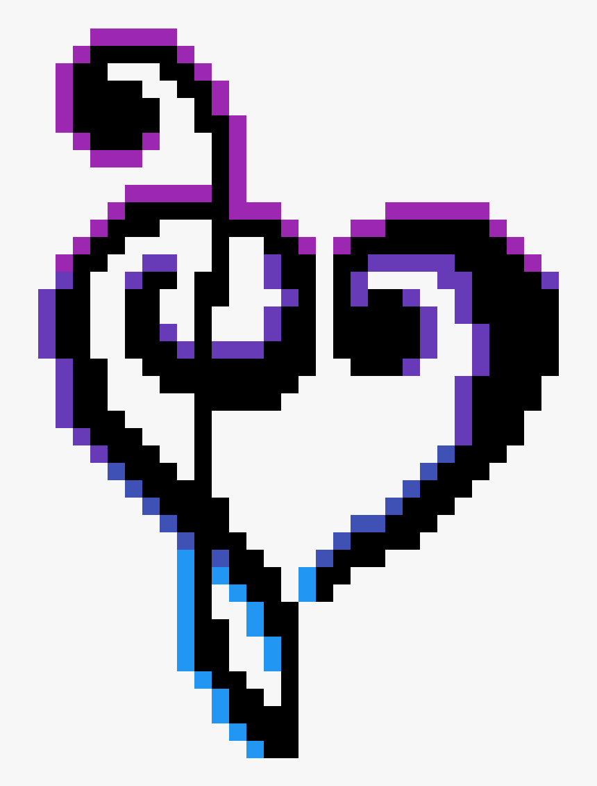Transparent Treble Clef Clipart - Music Heart Pixel Art, HD Png Download