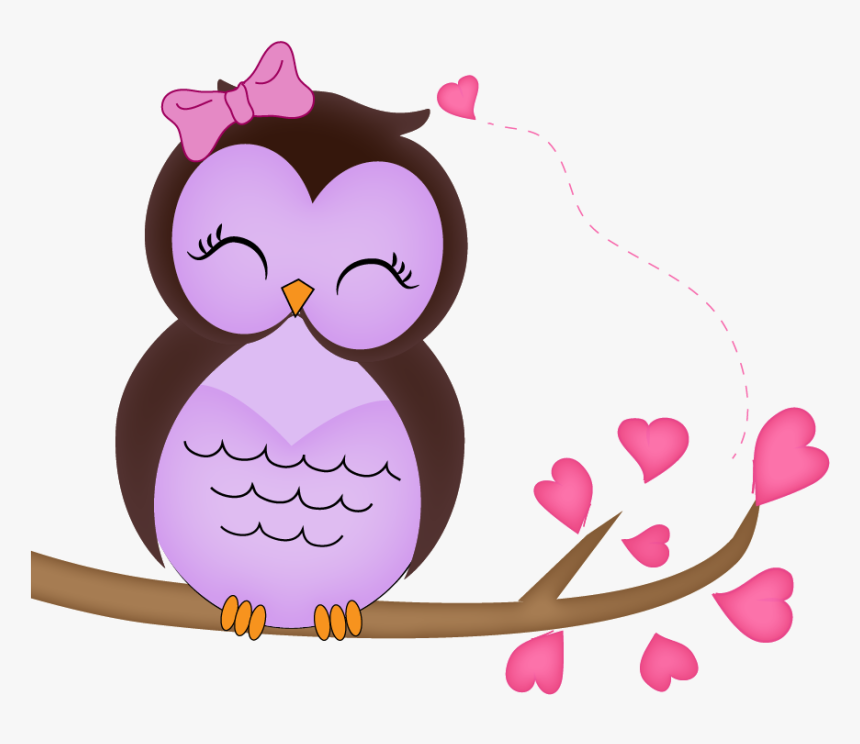 Coruja No Galho De Cora O Flores Ⓒ - Buho Para Colorear Animado, HD Png Download